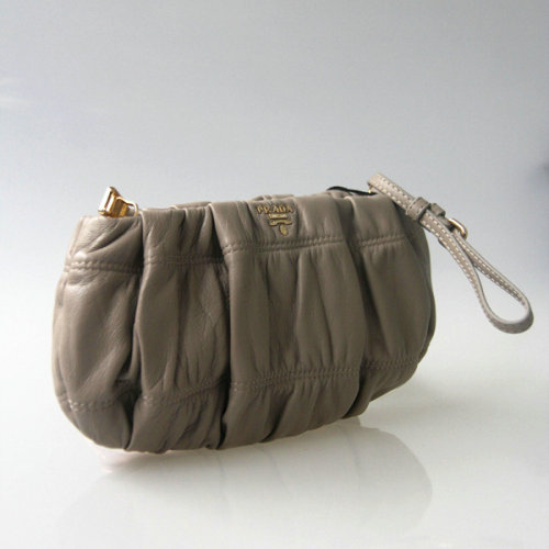 2014 Prada Gaufre Leather Evening Shoulder Bag BT0802 Grey for sale